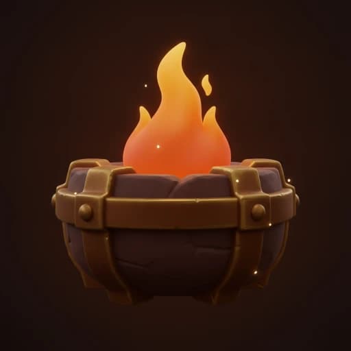 Tarnix icon: a stone and brass brazier holding an orange flame.
